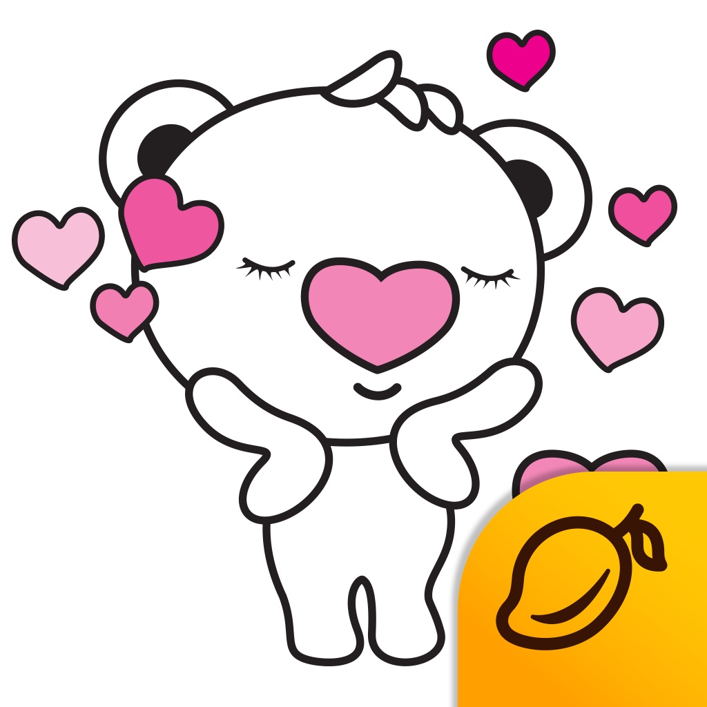 Heartbear, the Messenger of Love - Mango Sticker app icon