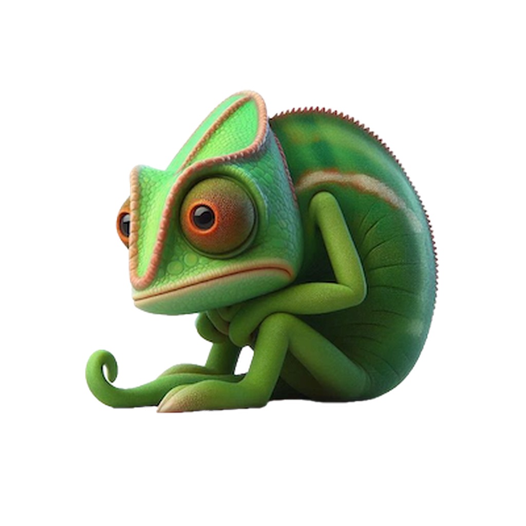 Sad Chameleon Stickers app icon