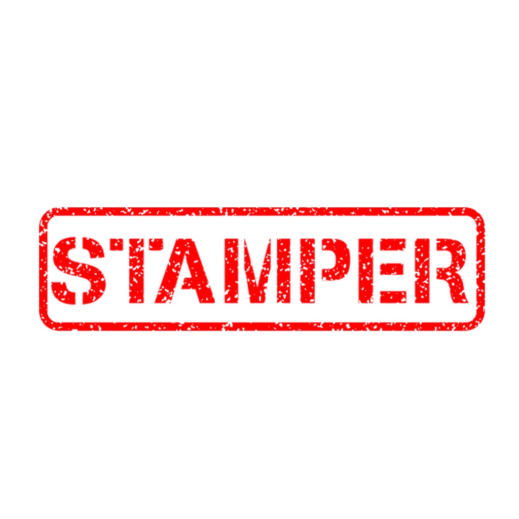 stamper ~ rubber stamp rejected sticker pack app icon