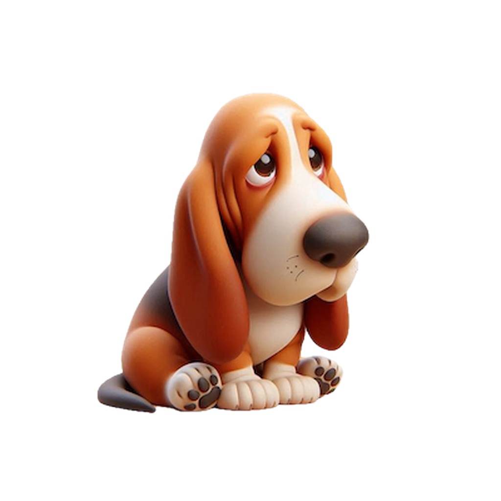 Sad Basset Hound Stickers app icon