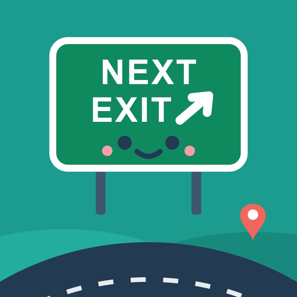 Pit Stop: Road Trip Exit Guide app icon