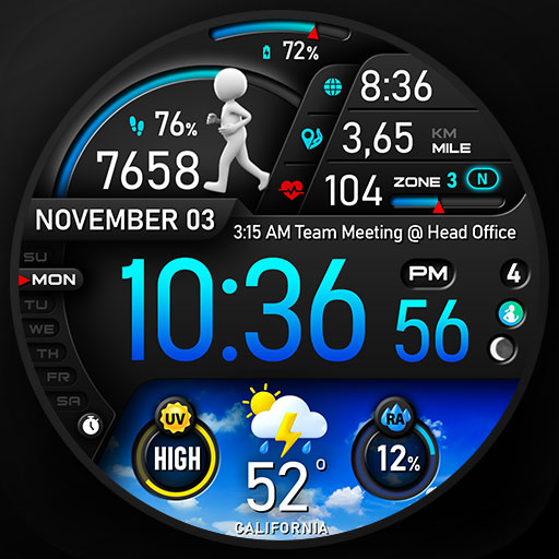 PER23 Platinum Watch Face Google Play icon captured 2026-08-14