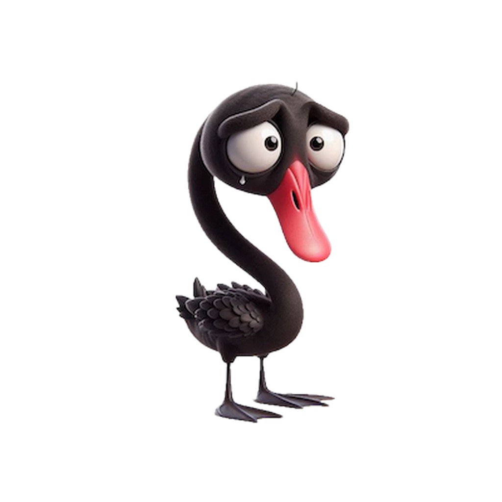 Sad Black Swan Stickers app icon