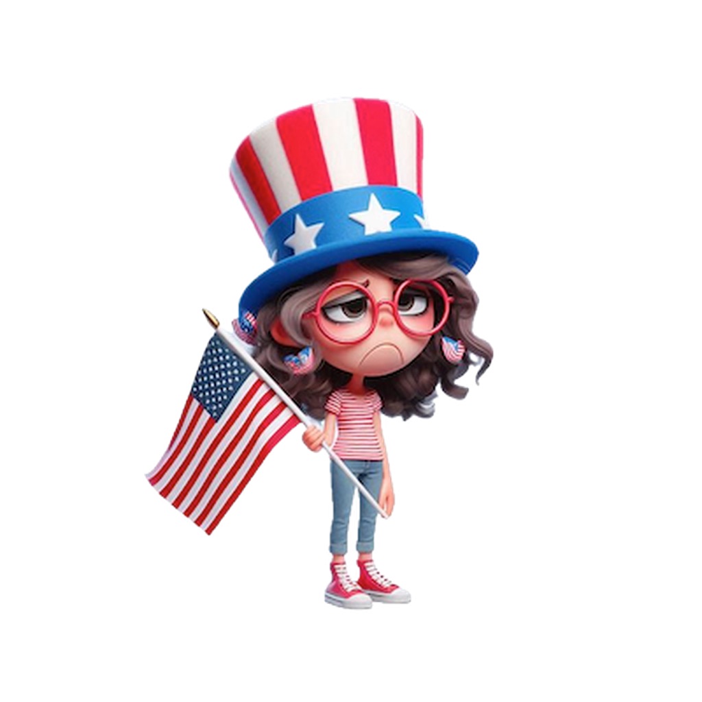Sad American Woman Stickers app icon