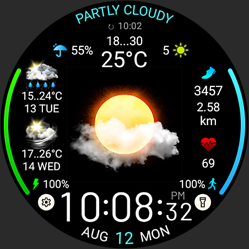 Weather watch face W5.5 Google Play icon captured 2026-08-13