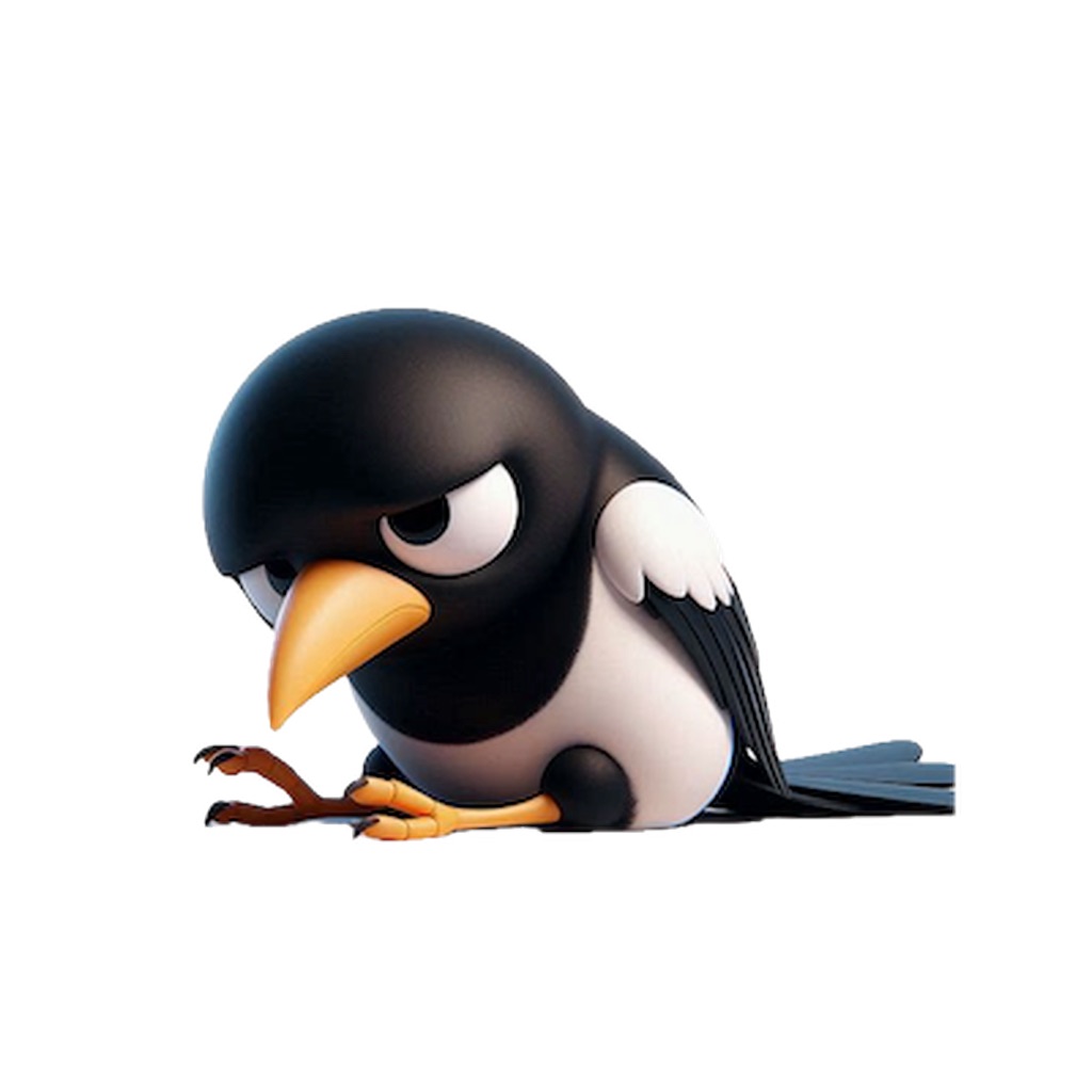 Sad Magpie Stickers app icon