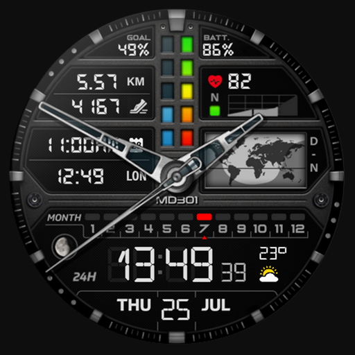 MD301 Hybrid watch face Google Play icon captured 2026-08-13