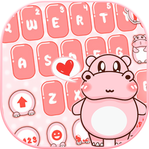 Pink Cute Hippo Theme Google Play icon captured 2026-08-12