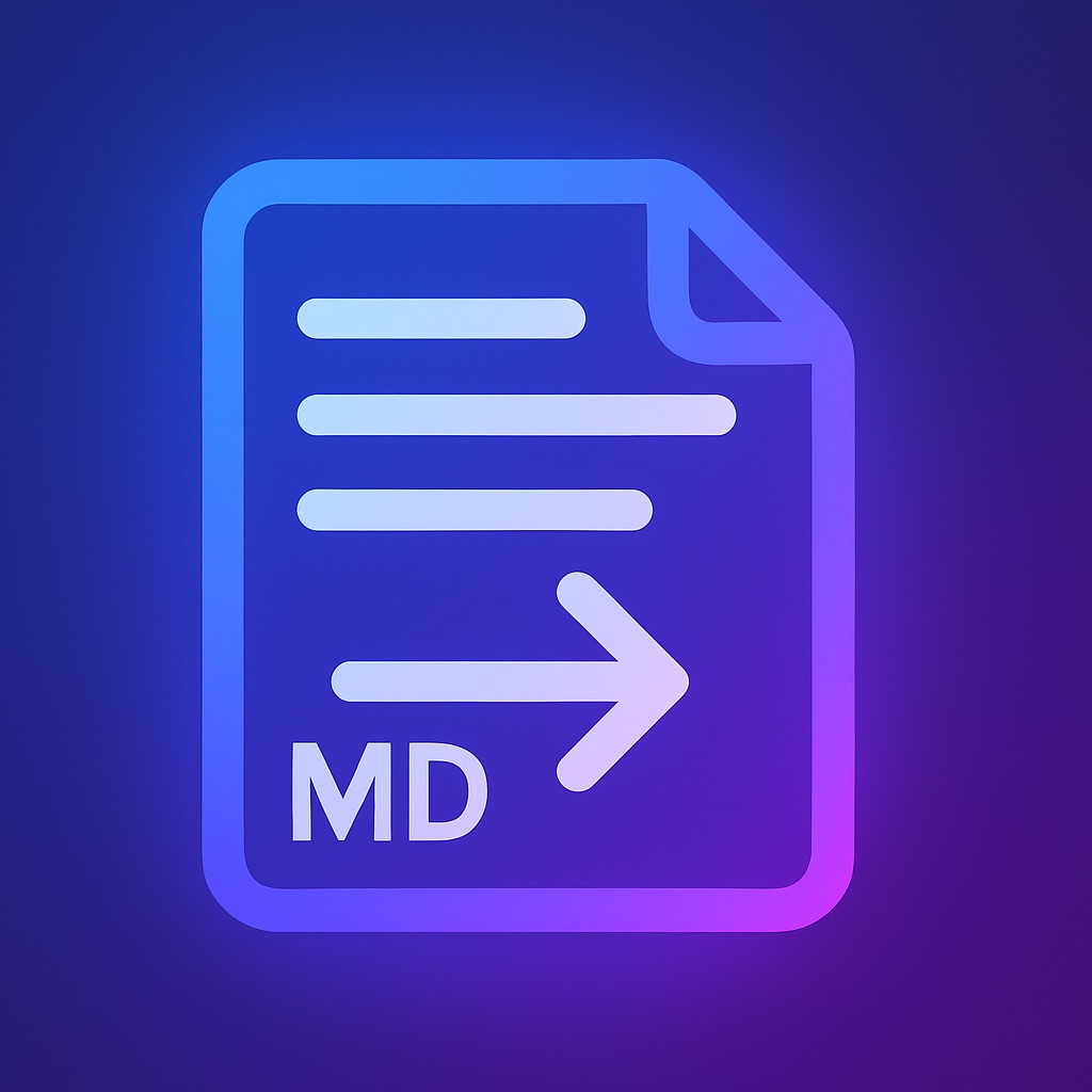 Markdown Converter - .docx/PDF app icon captured 2026-08-12