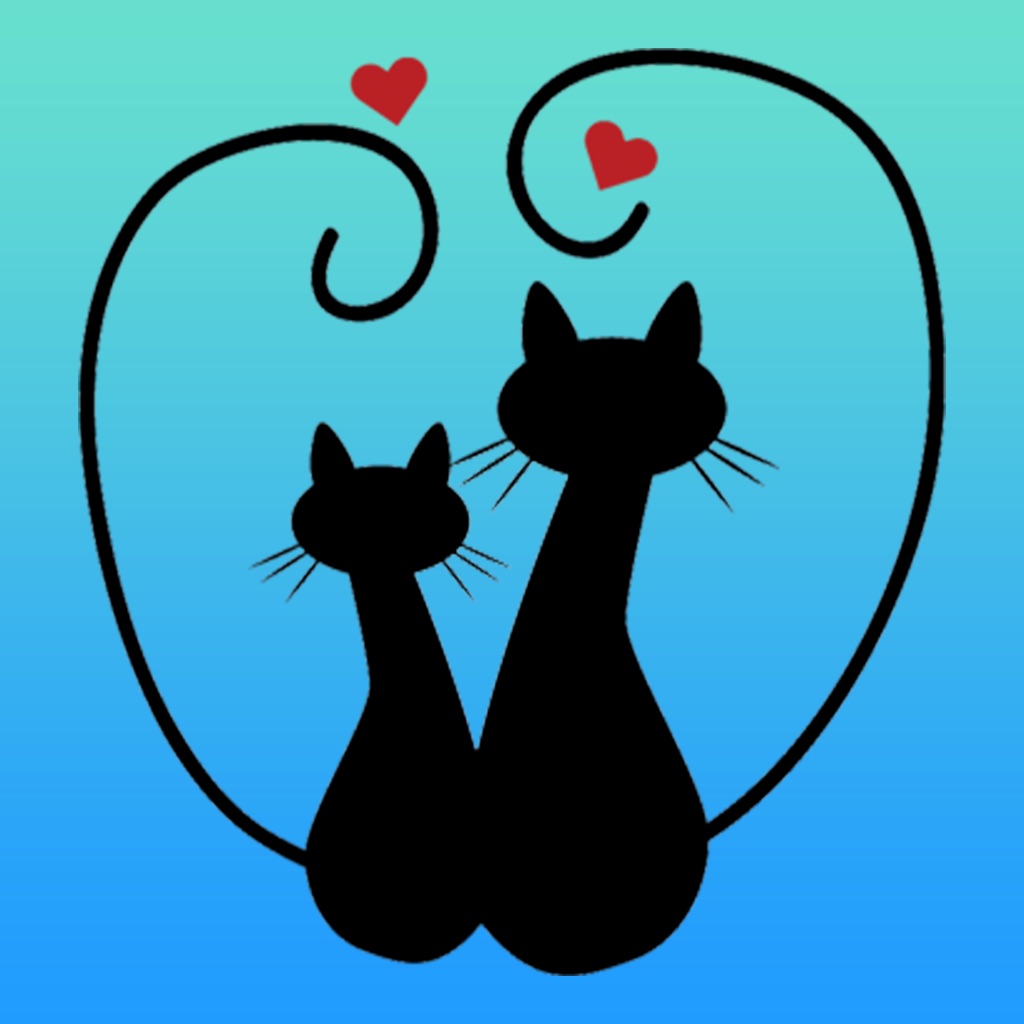 Cute Black Cat stickers emoji app icon captured 2026-08-12