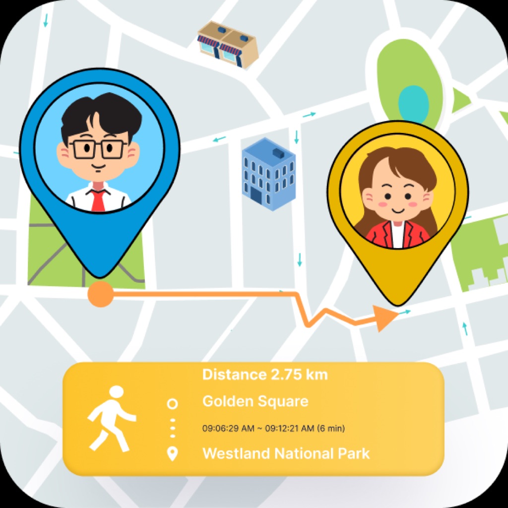 Real-time GPS Location Sharing app icon