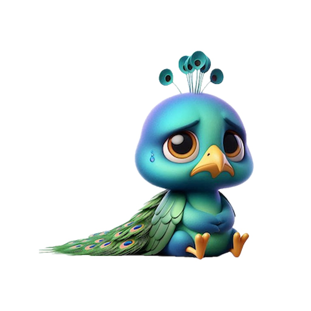 Sad Peacock Stickers app icon