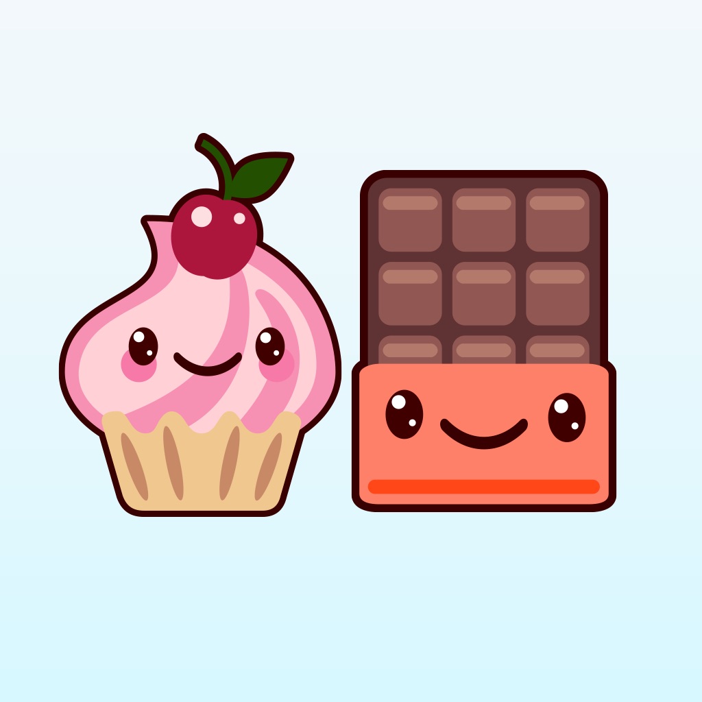 Kawaii Food Sticker app icon