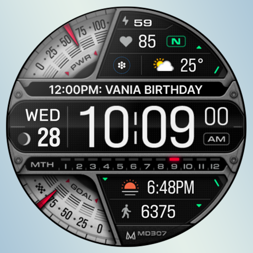 MD307 Digital watch face Google Play icon