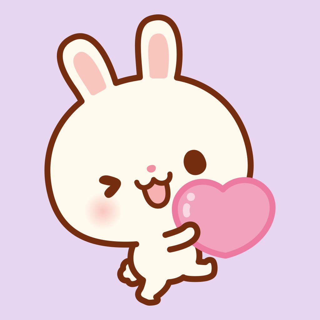 Kawaii Bunny:Fun Stickers app icon