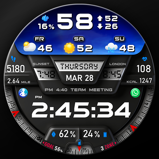 PER27 Digital Watch Face Google Play icon