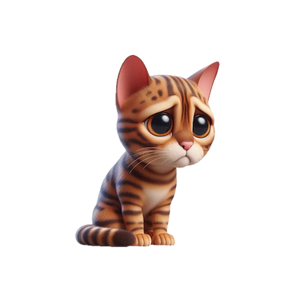 Sad Bengal Cat Stickers app icon
