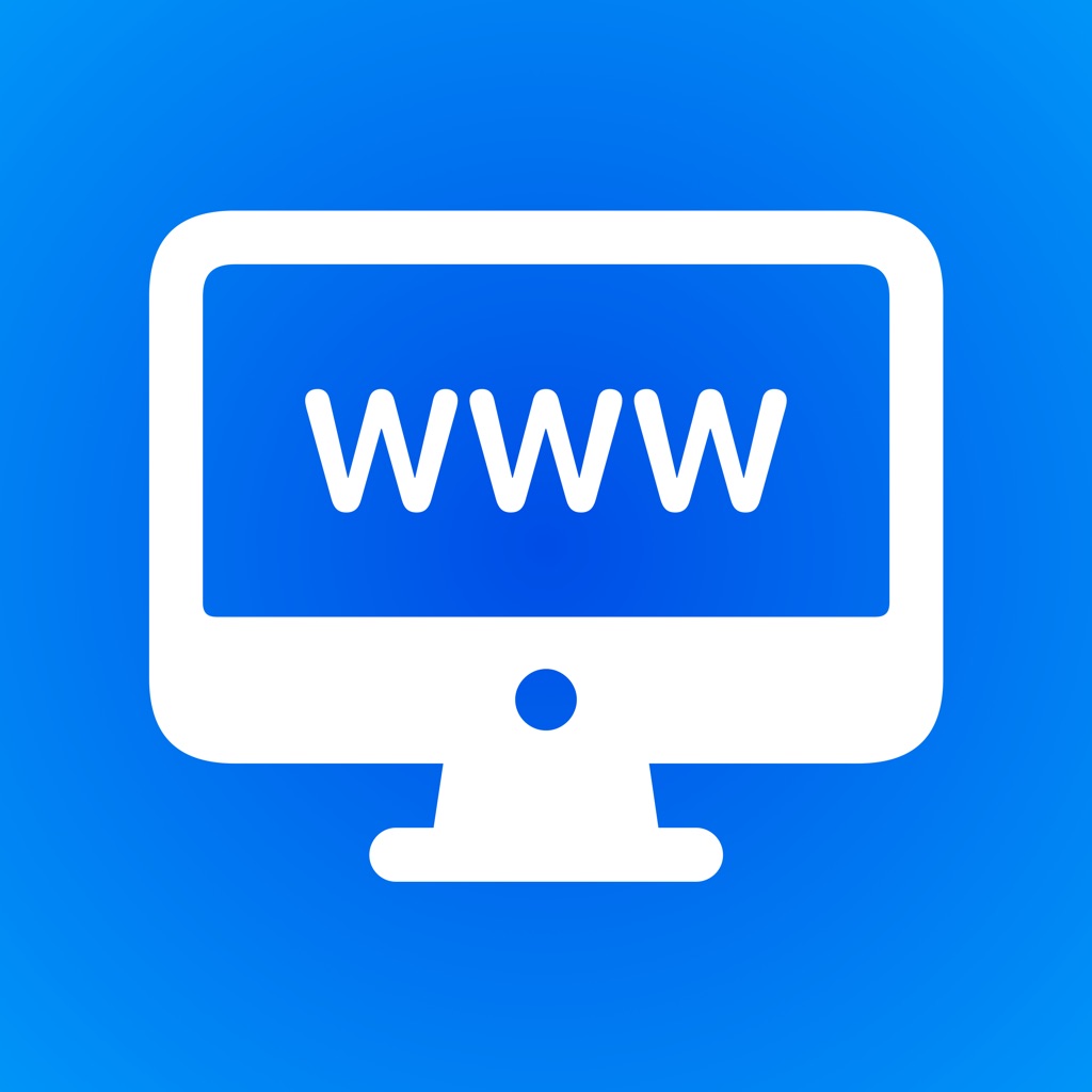 Desktop Browser • Zoomable app icon