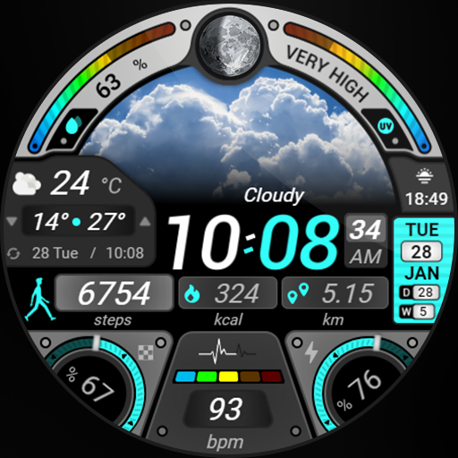 Rainbow Weather - Watch Face Google Play icon captured 2026-08-13