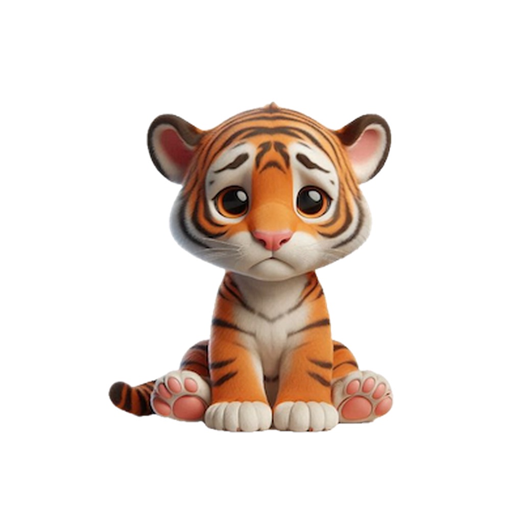 Sad Tiger Cub Stickers app icon