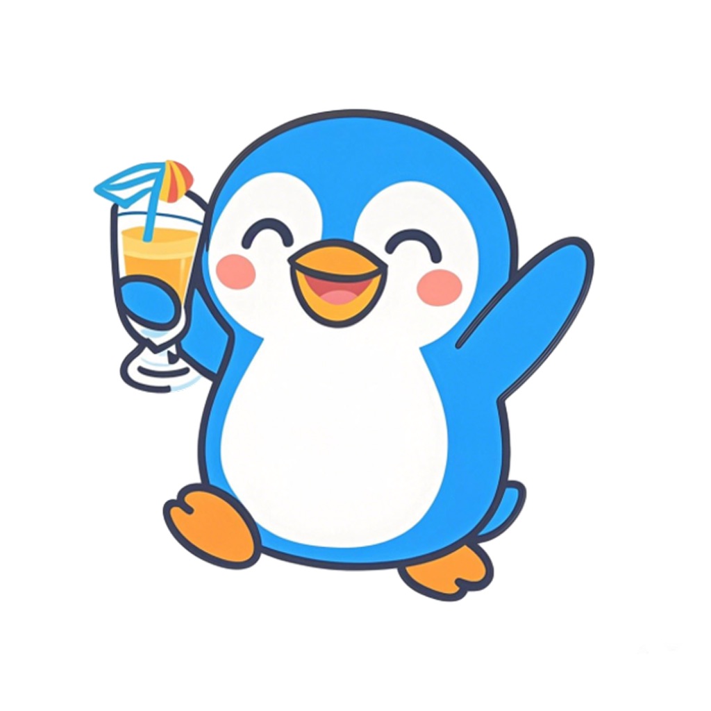 Happy penguin - Sticker app icon