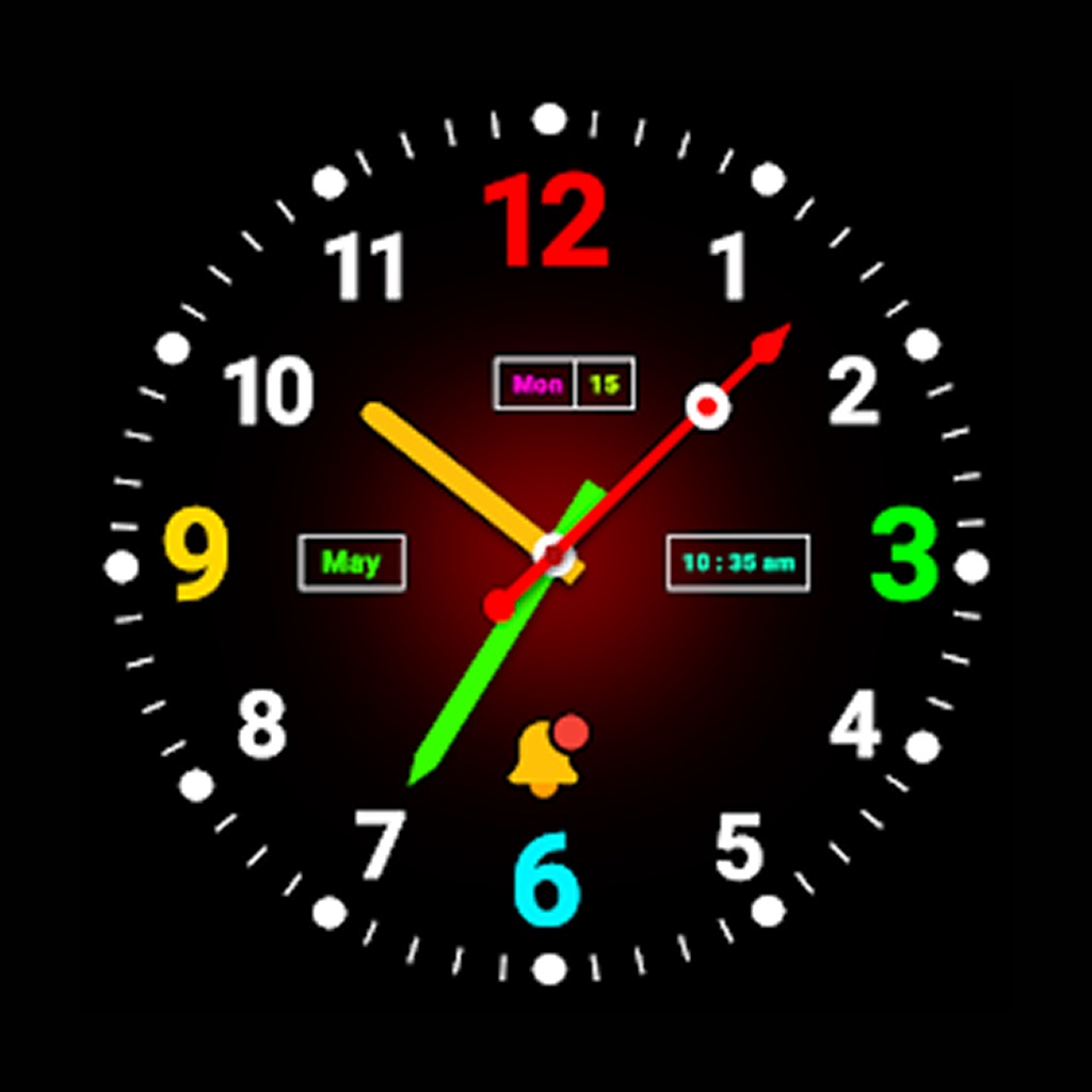 Digital Neon Night Clock app icon
