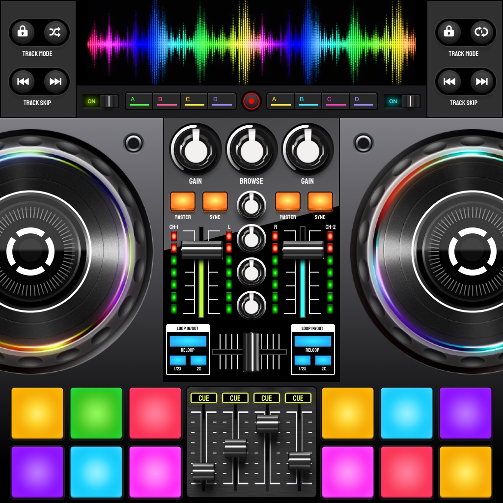 Mixador de música: DJ Rythmix app icon captured 2026-08-12