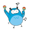 Friendly Owl Animated Sticker app icon