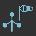 Velocidade e direção do vento app icon