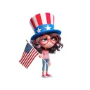 Sad American Woman Stickers app icon