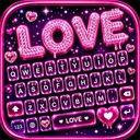 Neon Love Theme: Font Keyboard app icon