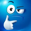 Blue Emoji iMessage Stickers app icon