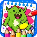 Livro colorir e jogos crianças app icon