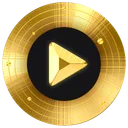 Reprodutor de música ouro app icon