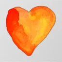 Beautiful Watercolor Heart Stickers app icon