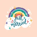Just Married GIF Stickers app icon