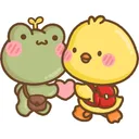 Cute Frog and Duck Stickers app icon