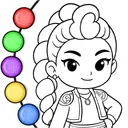 Princess Coloring Book Glitter app icon